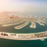 The Palm in Dubai als Luftaufnahme