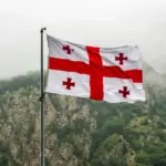 Eine Flagge als Zeichen für Firma gründen in Georgien