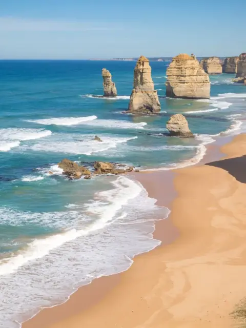 Ein Strand als Symbol für Krankenversicherung in Australien