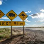 Verkehrsschilder als Symbol für Leben in Australien