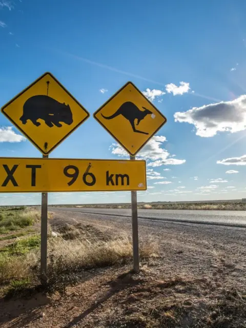 Verkehrsschilder als Symbol für Leben in Australien
