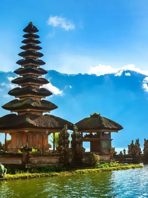 Eine ruhige Landschaft als Symbol für Leben in Indonesien