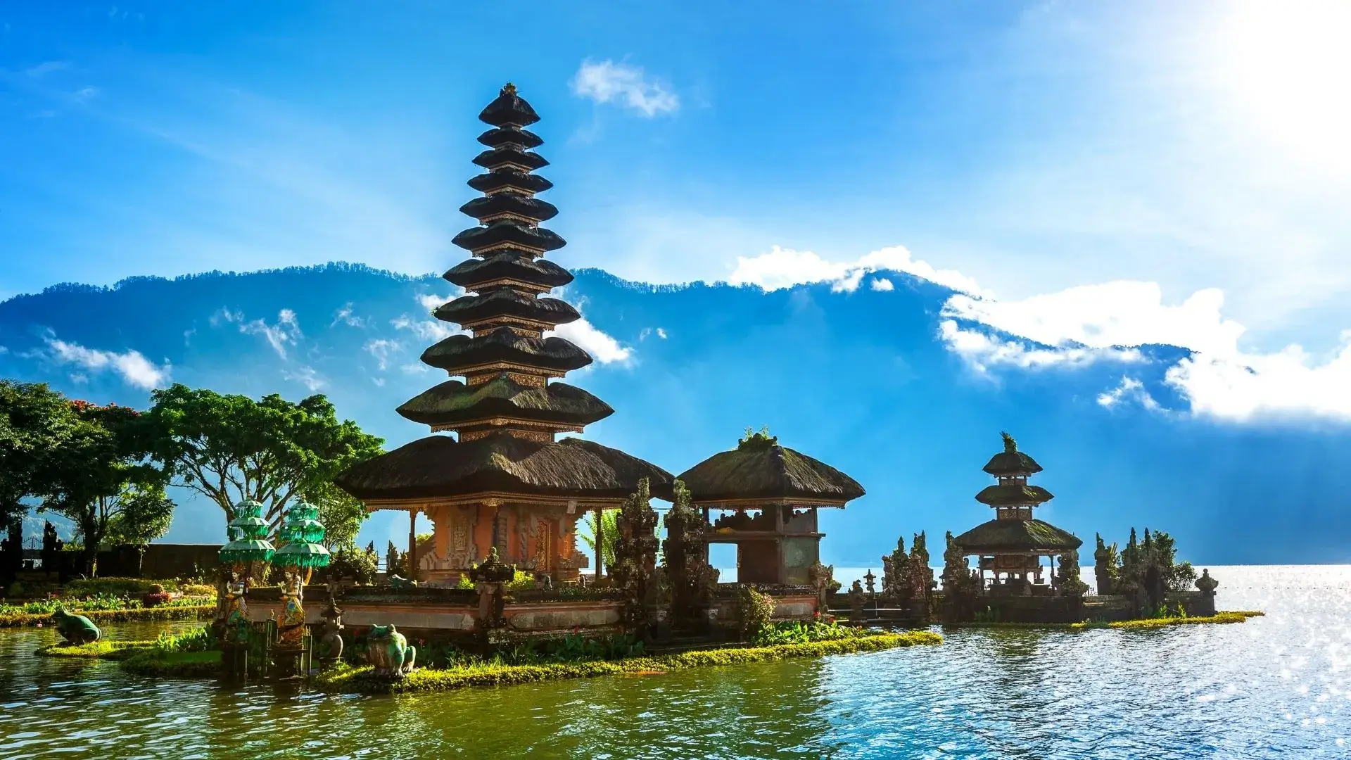 Eine ruhige Landschaft als Symbol für Leben in Indonesien