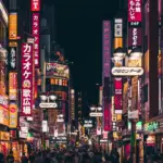 Eine Großstadt als Symbol für Steuern in Japan