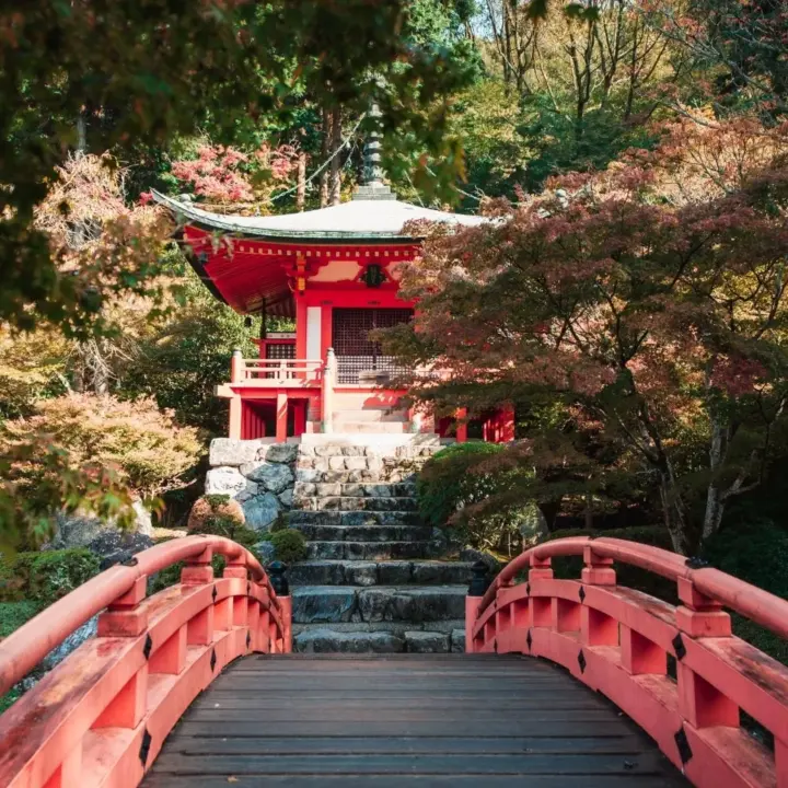 Eine Brücke als Symbol für Visum für Japan