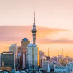 Eine Stadt als Symbol für ein Visum in Neuseeland