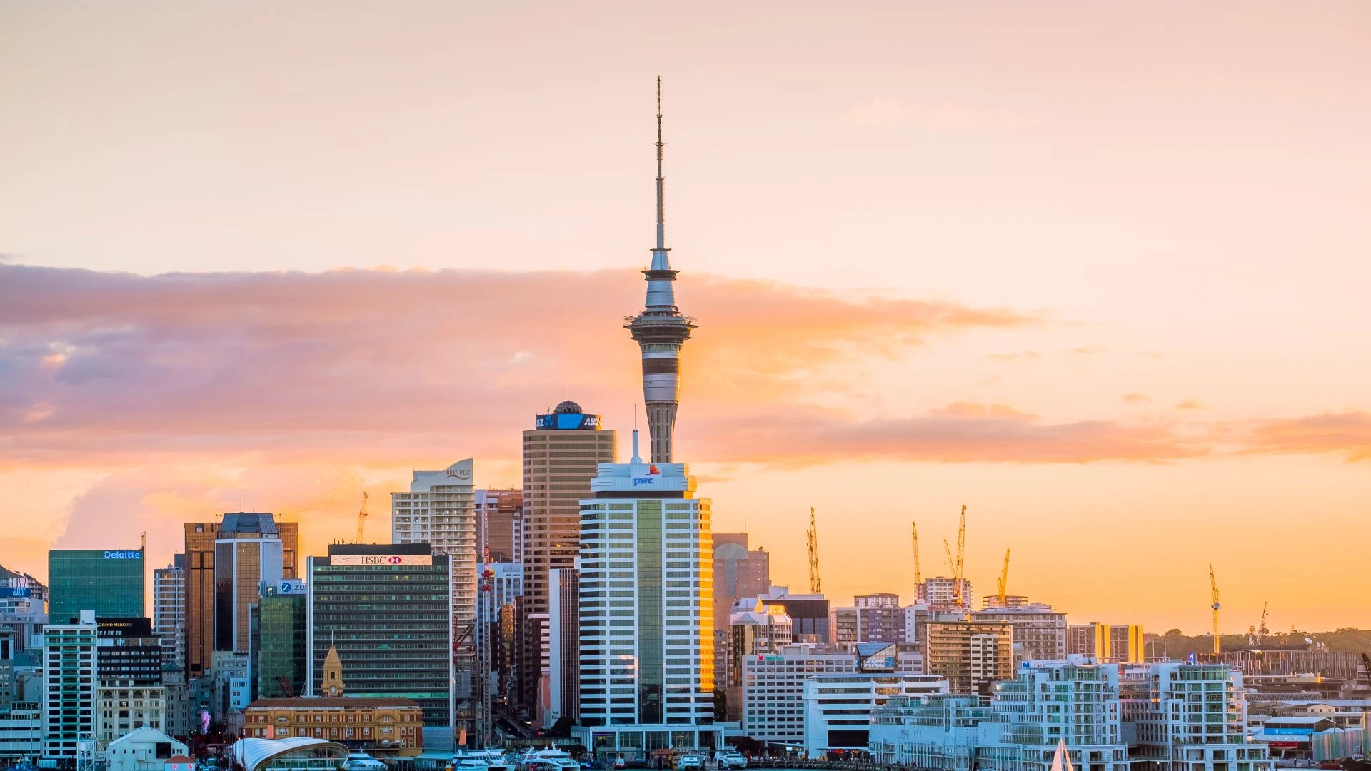 Eine Stadt als Symbol für ein Visum in Neuseeland