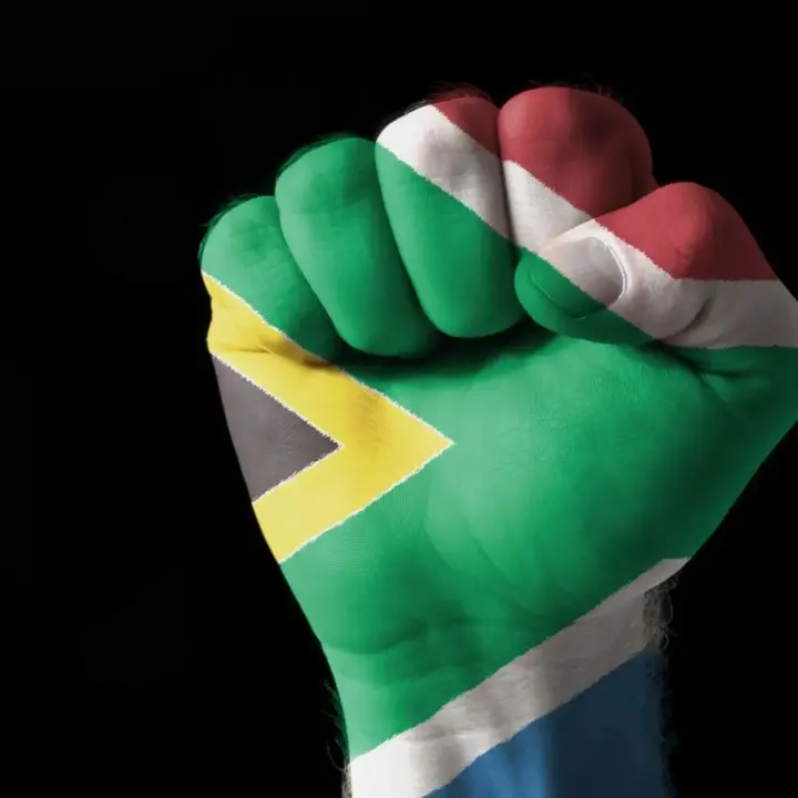 Eine Faust als Symbol für Steuern in Südafrika