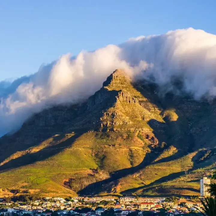 Table Mountain als Symbol für Krankenversicherung in Südafrika
