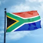 Flagge als Symbol für Visum für Südafrika