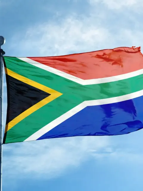 Flagge als Symbol für Visum für Südafrika