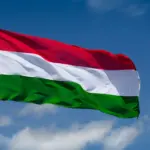 Eine Flagge als Symbol für Visum für Ungarn