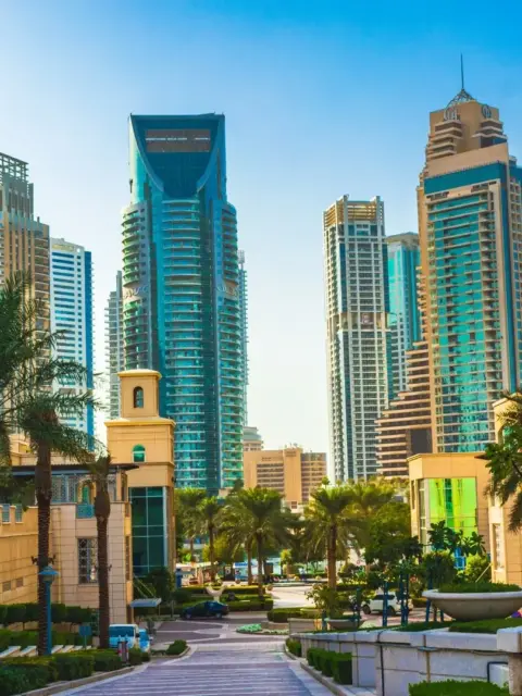 Eine Innenstadt als Symbol für Visum für Dubai