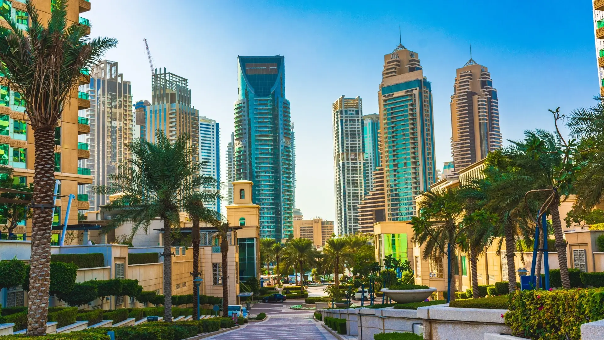 Eine Innenstadt als Symbol für Visum für Dubai