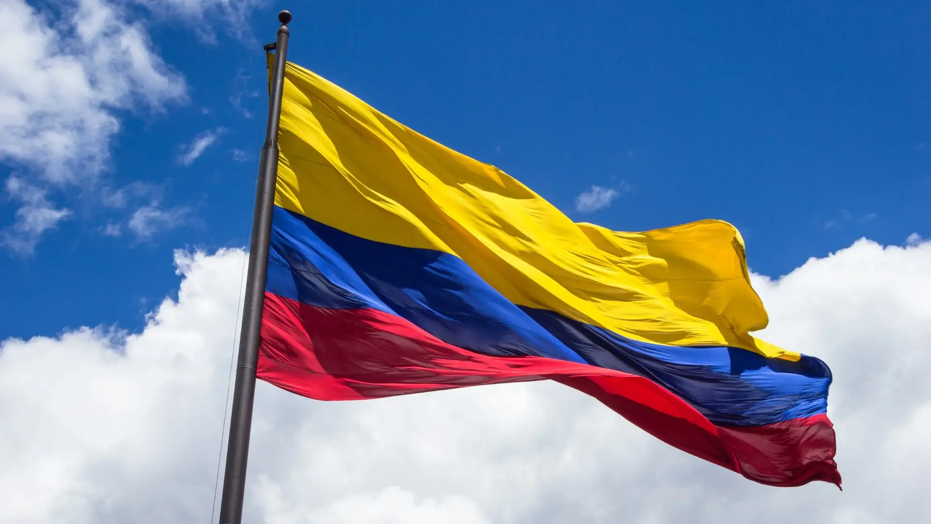 Eine Flagge als Symbol für Visum für Kolumbien