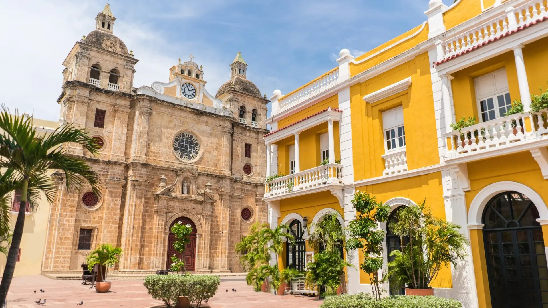 Ein historisches Gebäude als Symbol für Steuern in Kolumbien