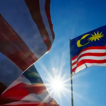 Eine Flagge als Symbol für Visum für Malaysia
