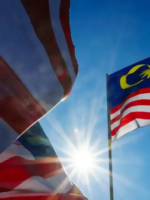 Eine Flagge als Symbol für Visum für Malaysia